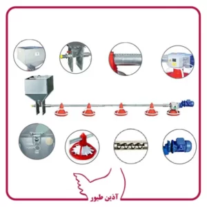 سیستم دانخوری بشقابی مرغداری گوشتی